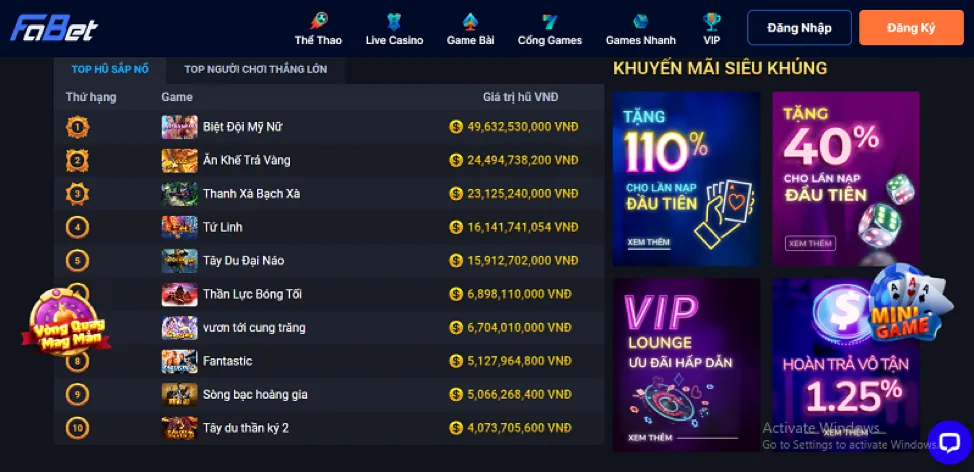 Ưu đãi sòng bạc trực tiếp yesvip